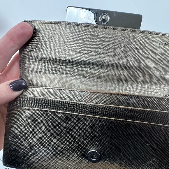 PRADA Jewelry Box Metallic Wallet Long Wallet - Picture 9 of 12